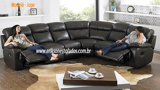 Sofá com revestimento de couro de boi- Muito macio e durável Sofá Reclinável de couro